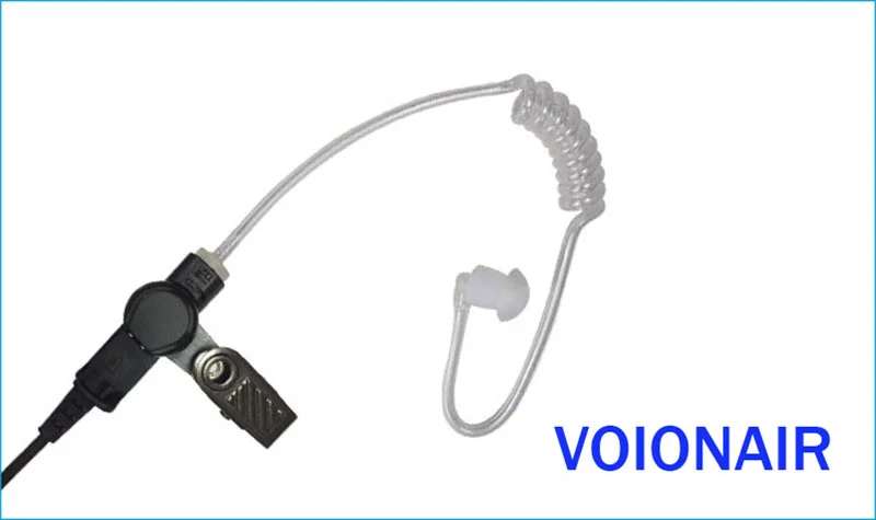 VOIONAIR 10pcs/lot 3.5mm Connector Listen Only Headset Earpiece with Acoustic Tube