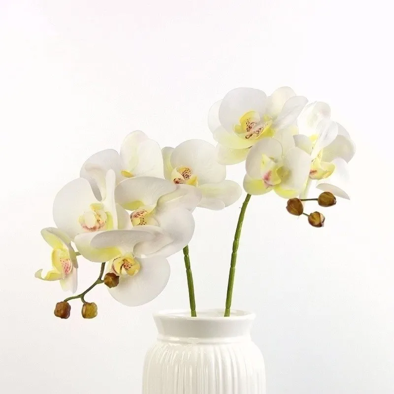 1 bunch (6 heads) plastic Butterfly orchid , used for home decoration, wedding decoration flower