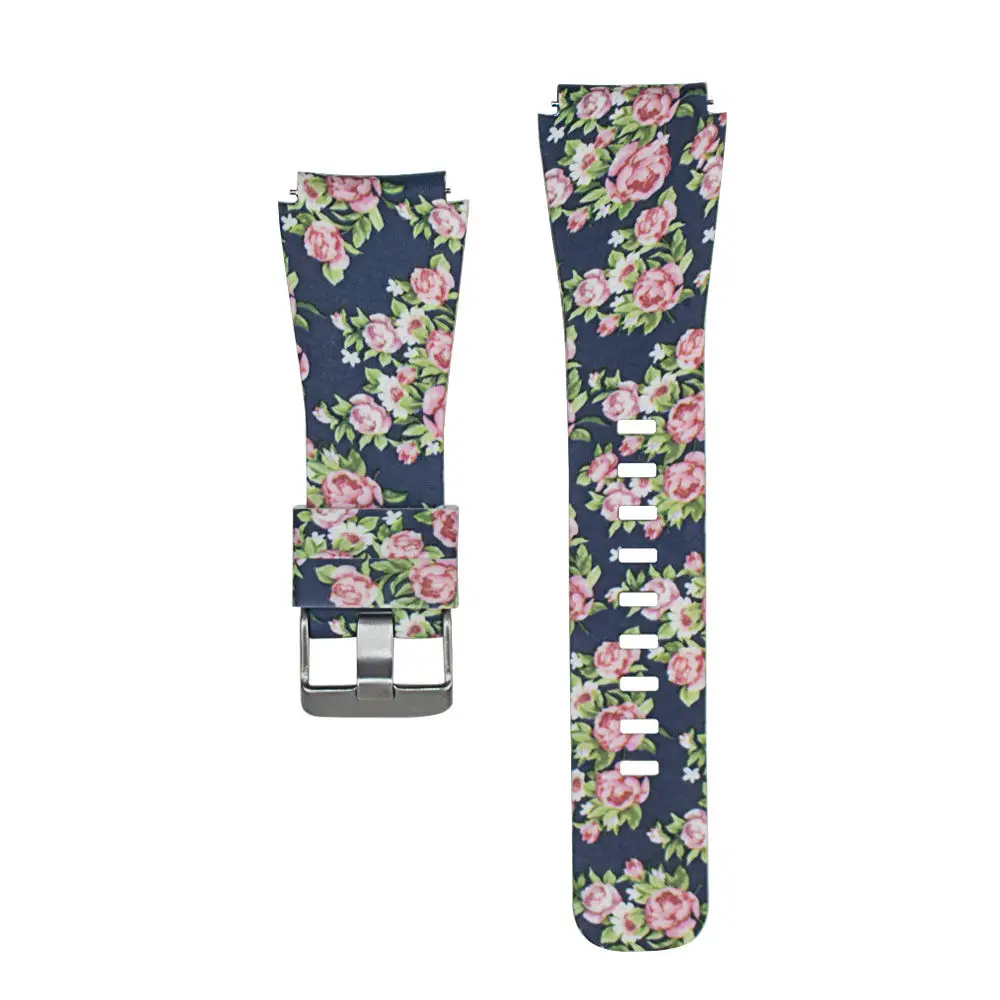 22MM Sport Silicone Watch Strap For Samsung Gear S3 Frontier Classic / Galaxy Watch 46mm smart Watchband Printing Pattern straps image 3