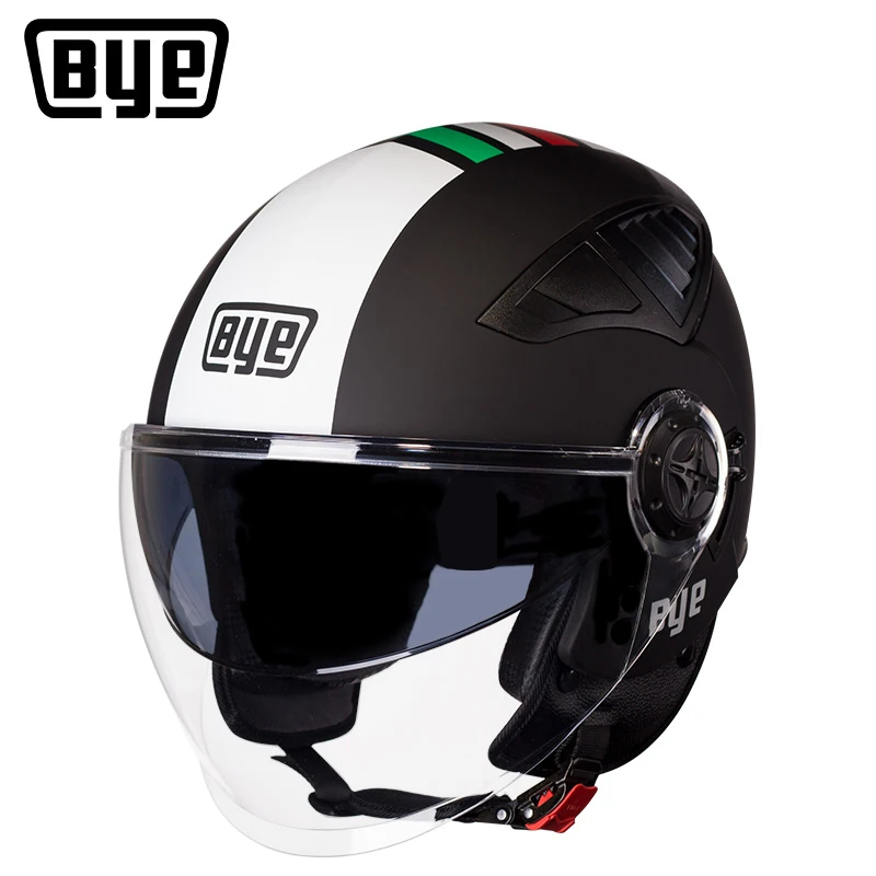 BYE Motorycle helmet Multi-function Motorbike Riding Helmet Retro Scooter Moto Open Face Helmets Capacete Moto ABS Material