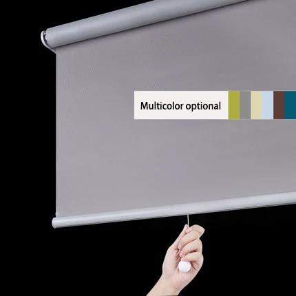 100% polyester Spring roller blinds Daylight and blackout fabric Child Safety design Cordless window blinds for office/kitchen