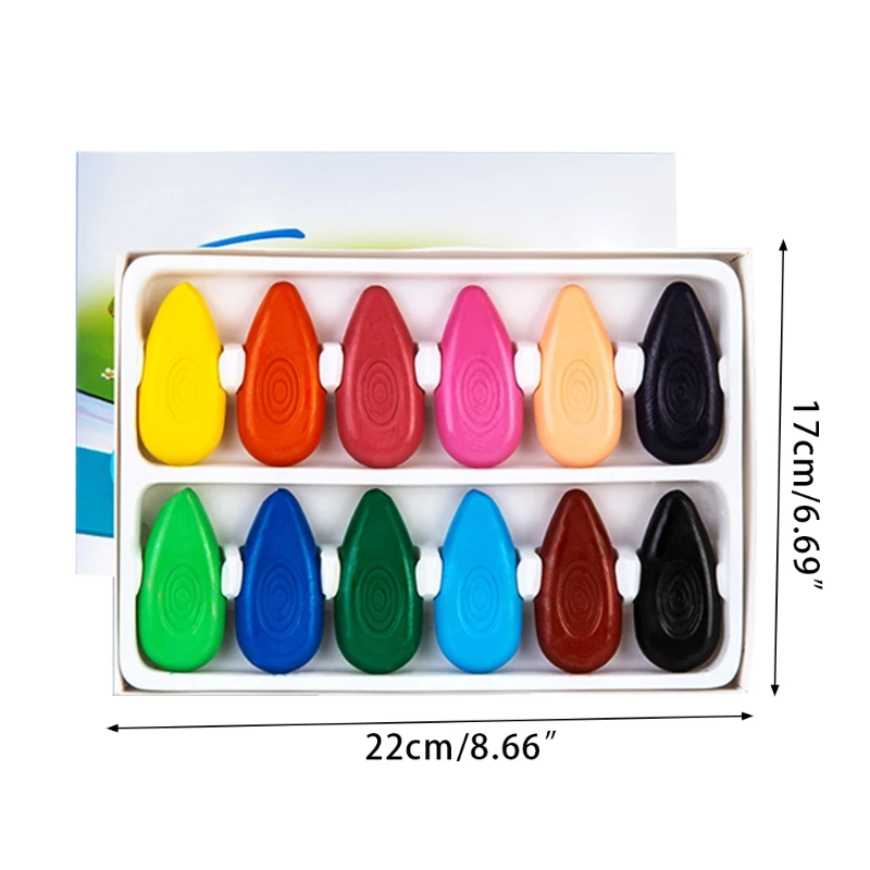 24 cores conjunto de lápis de cor para crianças não-tóxico lápis de cor lavável conjunto para aprender desenho páscoa presente para crianças