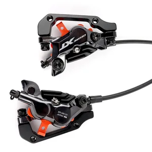 Hydraulic Bike Brake Shimano-Ideore XT M8120, 4 piston, Ice-Tech Pads, Bl-M8100, BR-M8120, 800, 900mm-1600mm 7 Main Sales Brake Shimano Deore - №8