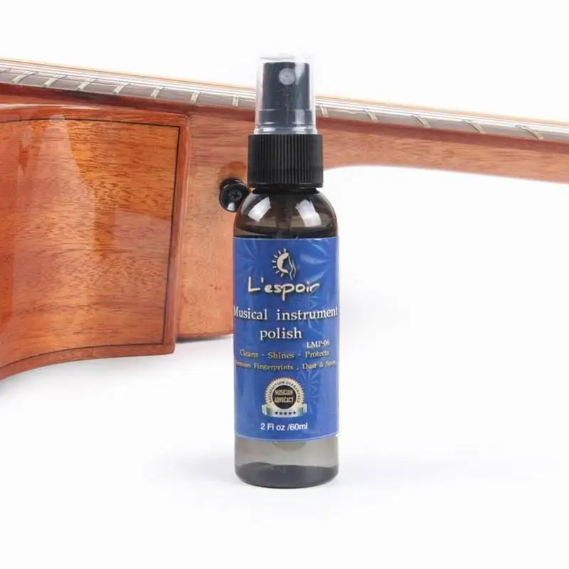 Musical Instrument Brightening Wax, Guitar Panel Cleaner, Musical Instrument Cleaning Care Oil and Piano Cloth Set