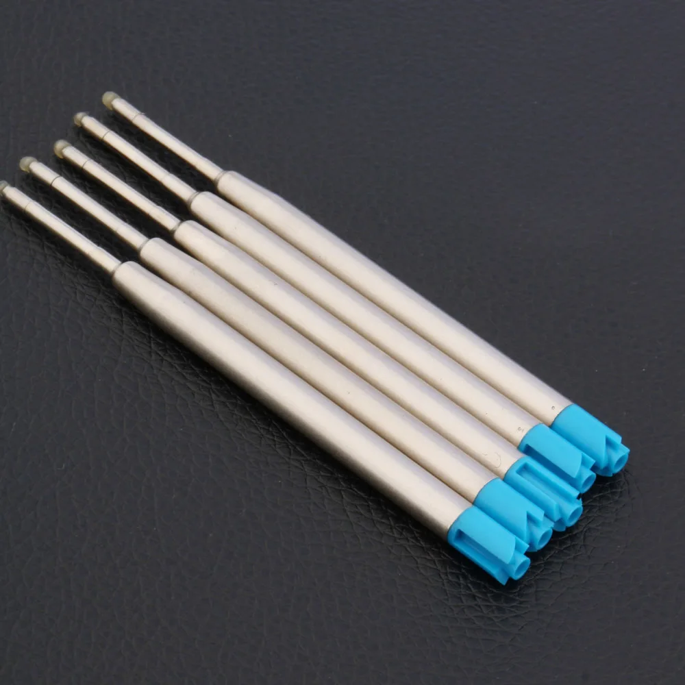 98mm Ballpoint Pen ink Refills stainless steel 5Pc BLUE 5Pc 424 ink Refills Stationery Office School Supplies Ball point pen