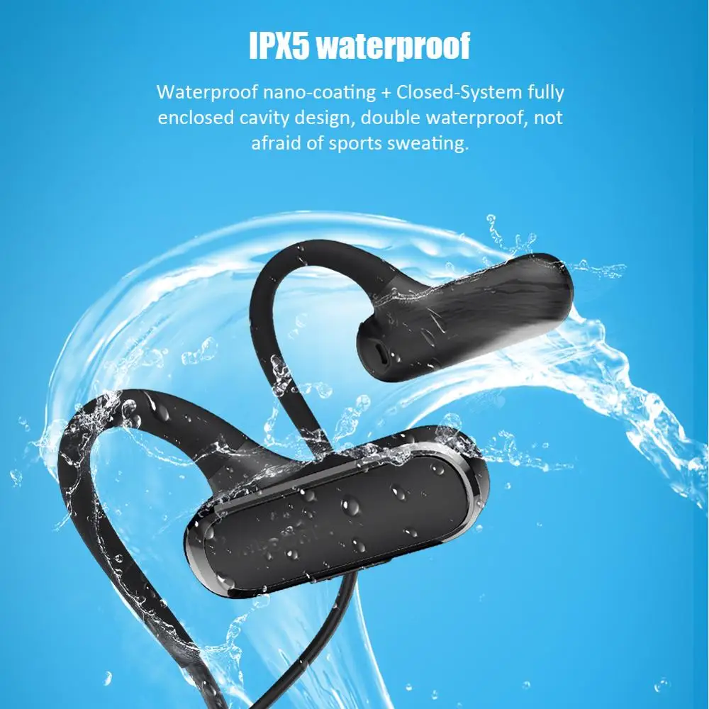 Stereo Headphone Open Ear Neckband Sport Earphone Ear Hook Bluetooth-compatible Waterproof Earbud For Samsung Huawei