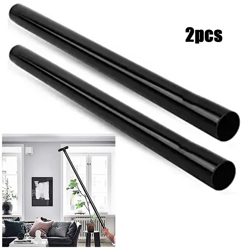 2*Tubes Extension Tube Suction Tube Plastic Black Vacuum Cleaner 32mm Diameter Vacuum Cleaner Replacement Tools For Home