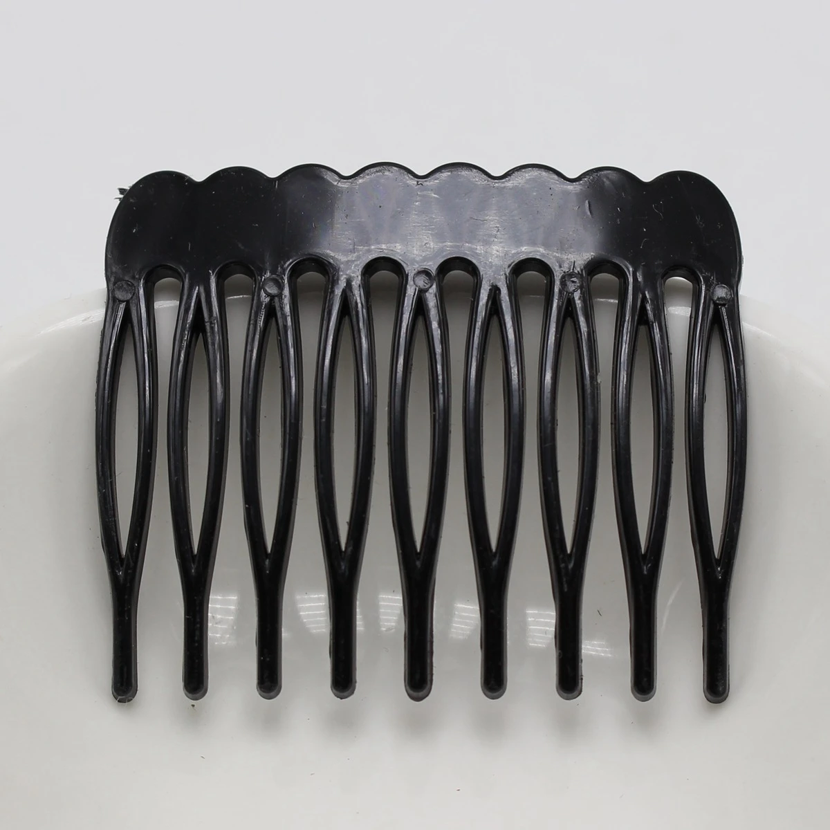 50 Black Plastic Smooth Hair Clips Side Combs Pin Grip Hair Pin 46mm