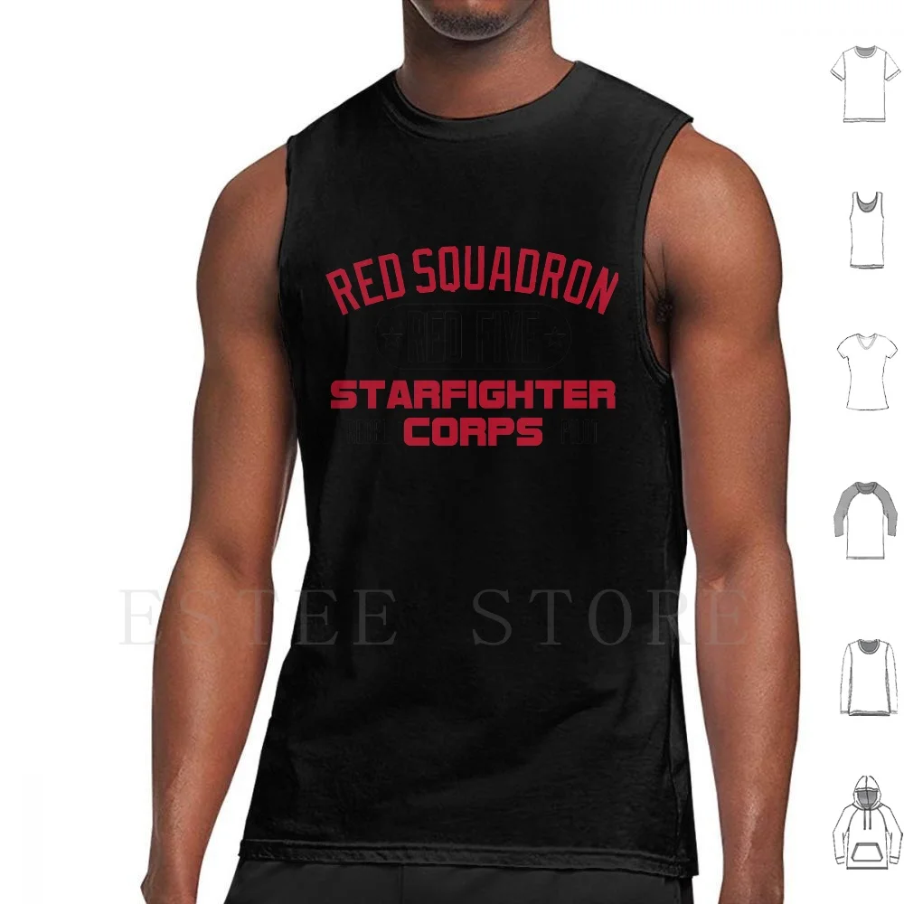 Red Squadron Tank Tops Vest Sci Fi Rogue Squadron Red Pilot Five Rebels Fighter Corps Fighter Pilot Space Ship Wars Star