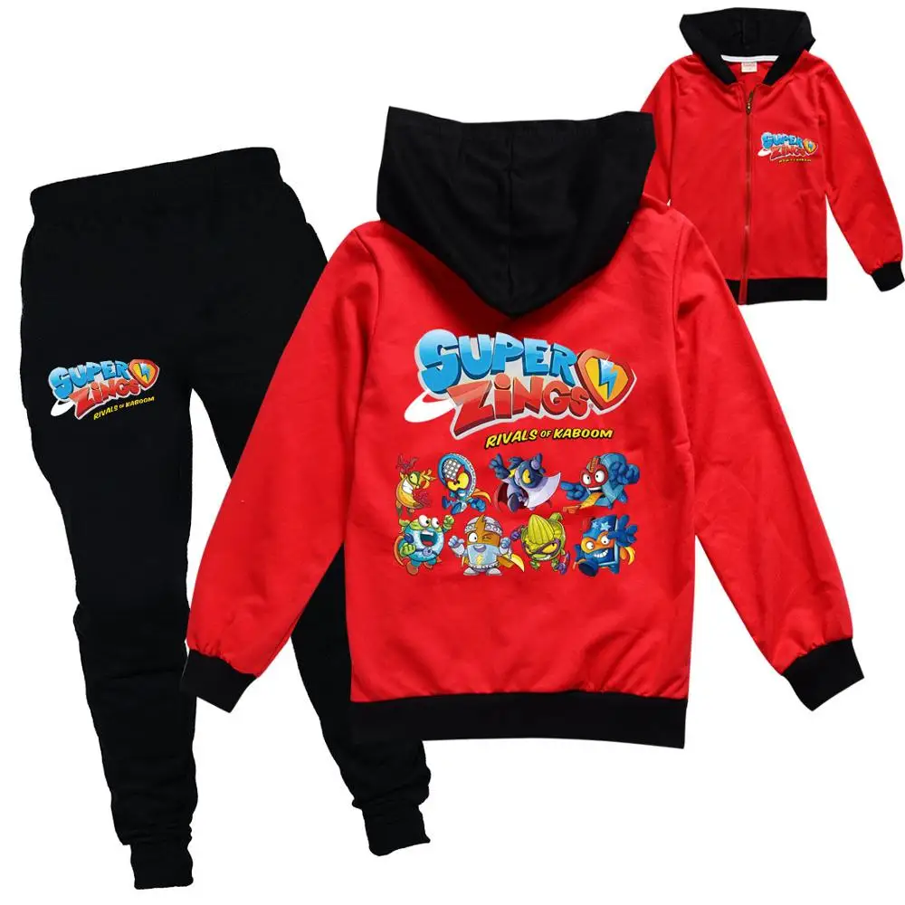 Game Super Zings Children Clothes Kids Hoodies Outfits Suit Superzings Toddler Baby Boys Girl Sweatshirt+Jogging Pants 2pcs/Sets