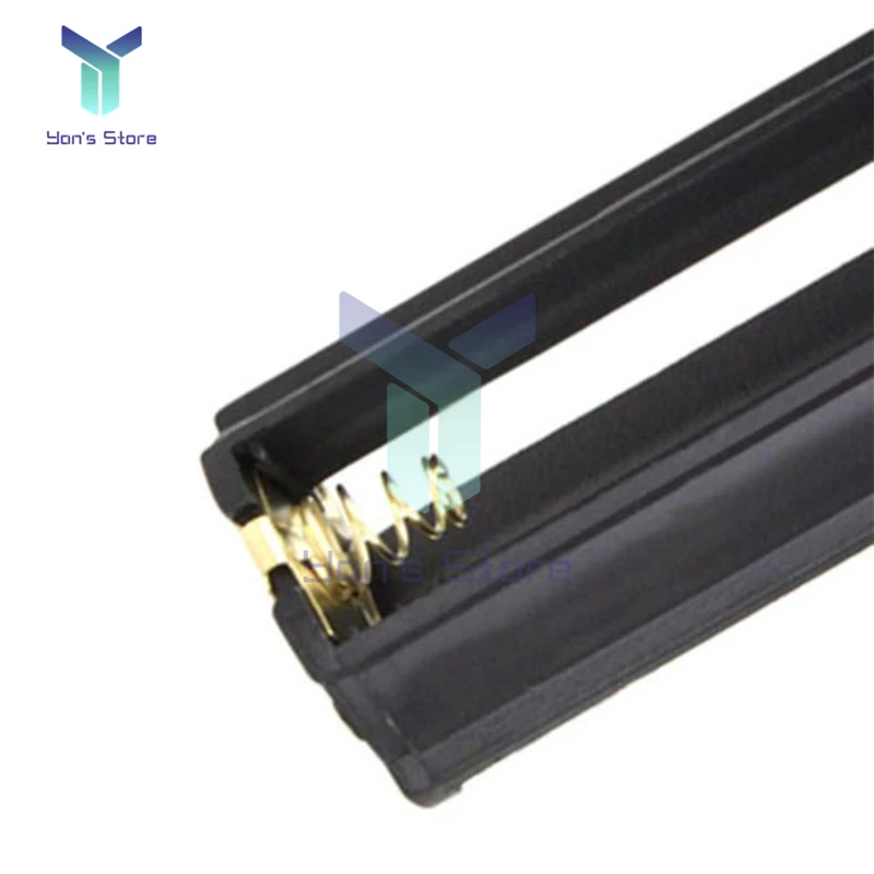 3 Pin AAA Giá Đầu Đen Plastical Kim Loại Bảo Vệ Giá Đỡ Hộp Ốp Lưng Hình Trụ Loại Đèn Pin Đèn Pin 65Mm * 21mm Box