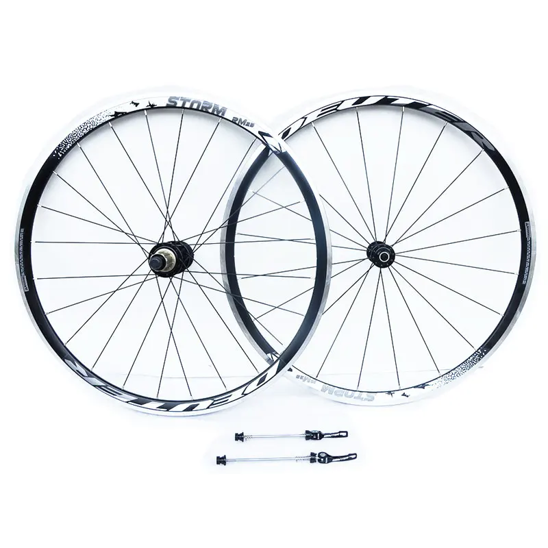 Taozik 700C Alloy Aluminum Road Bike Wheelset Light Weight Bearing 20 Hole 120 Click Bicycle Wheels