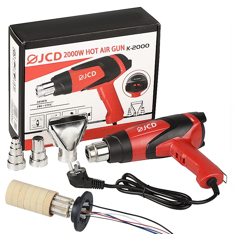 JCD 2000W HOT AIR GUN 220V/110V Adjustable temperature industrial Heat gun for Home DIY soldering Rework LCD display hair dryer