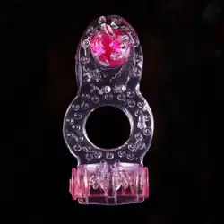 Clit Dual Vibrating Cock Ring Butterfly Ring Stretchy Delay Penis Ring Vibration Condom Ring Sex Product