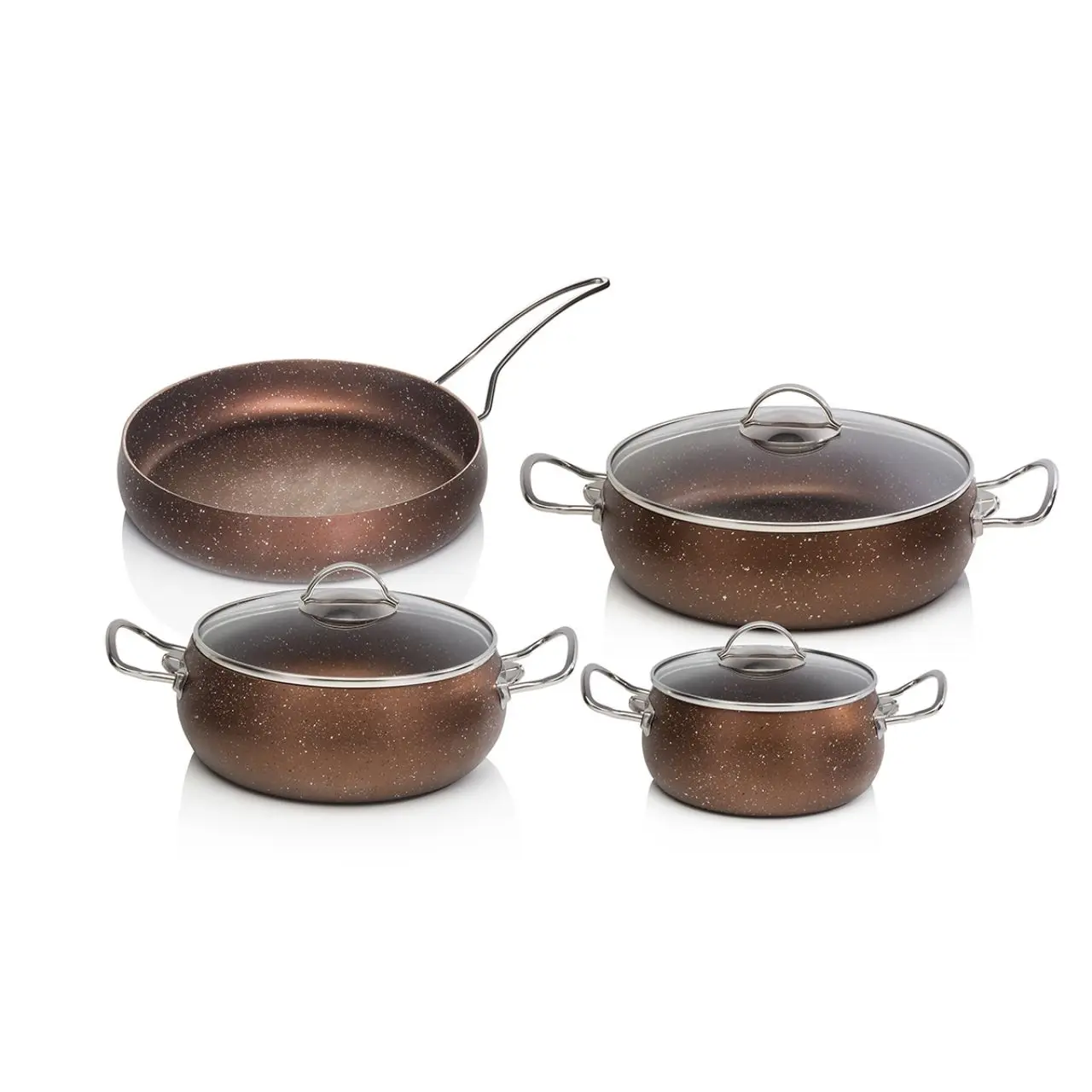 7 piece Ellıpse Granite Pot Pan Set