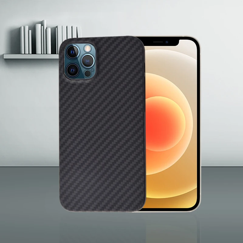 

Ультратонкий деловой чехол с защитой от падений подходит для IPhone12 Mini 12 Pro Max Series полноразмерный чехол для телефона из углеродного волокна