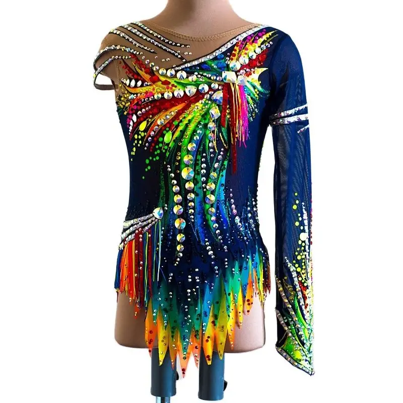 

Custom Rhythmic Gymnastics Competition Dress for Girls and Women, Artistic Gymnastics Dresses, Elastic Spandex, 1 Piece