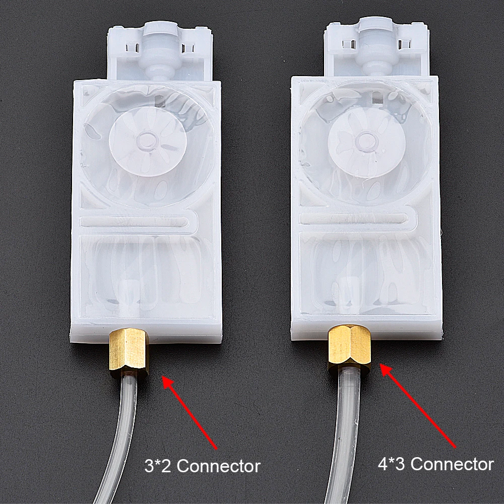 10PC DX5 DX7 ink damper for Mimaki JV33 JV5 CJV30 Galaxy for Epson XP600 TX800 eco solvent plotter printer dumper with connector