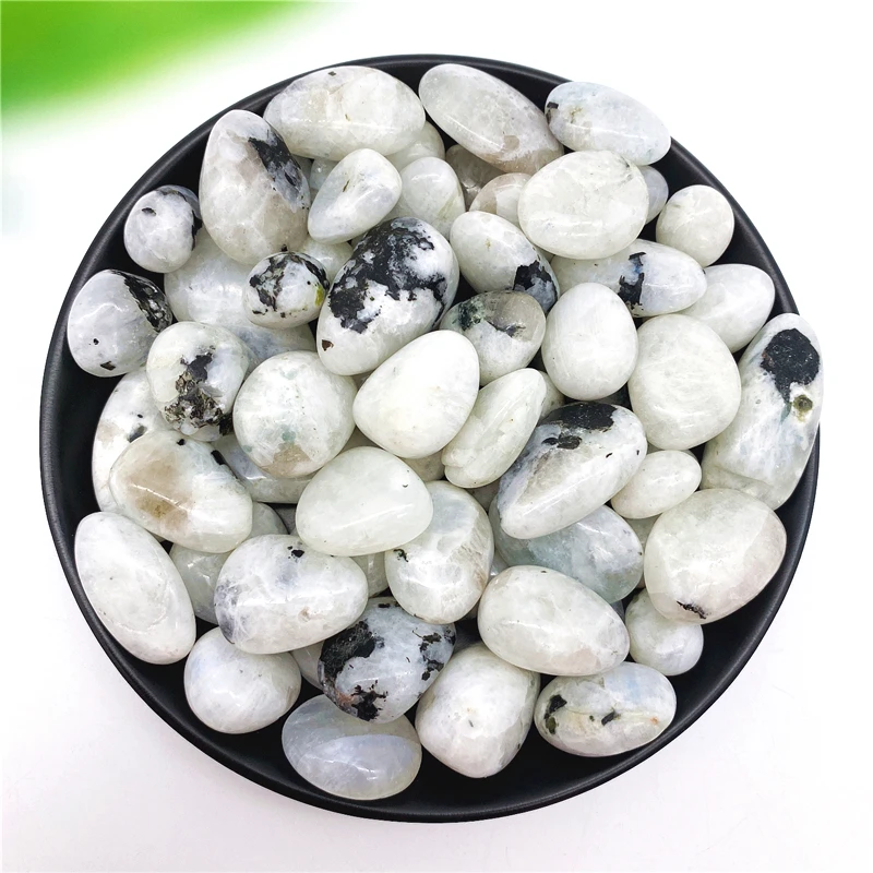 50g Natural Rare White Moonstone Tumbled Stone Crystal Rockstone Reiki Healing Specimen Collection Natural Stones and Minerals