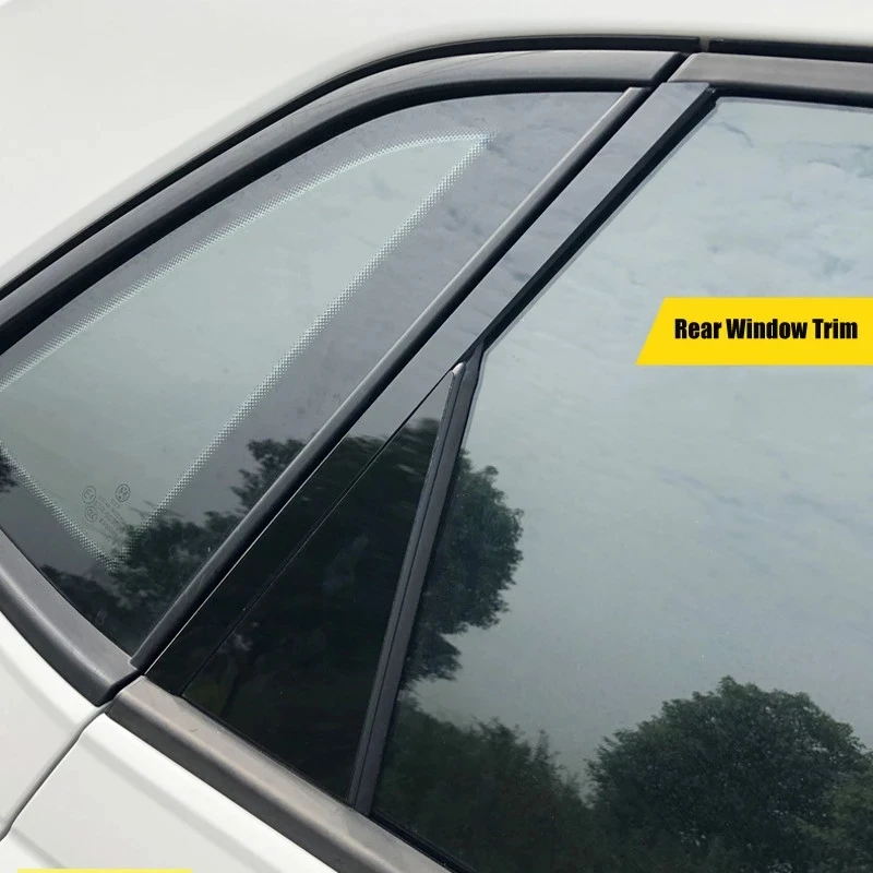 Window Pillar Sticker Trim For 2019 2020 Polo Car Accessories Styling 10Sets