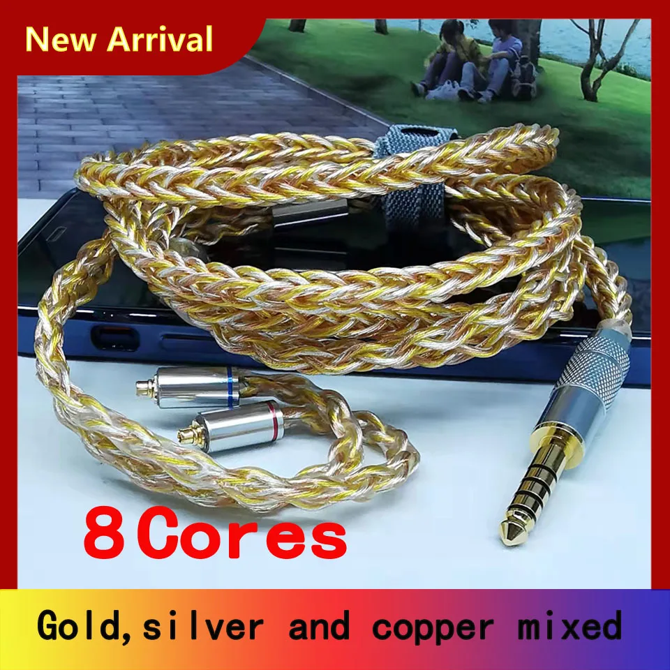 

Custom 8 Cores HeadPhone Cable Mixed Standing MMCX/0.78 2Pin 3.5/2.5/4.4/TYPE-C/Lightning Balance Earphone Cable DIY