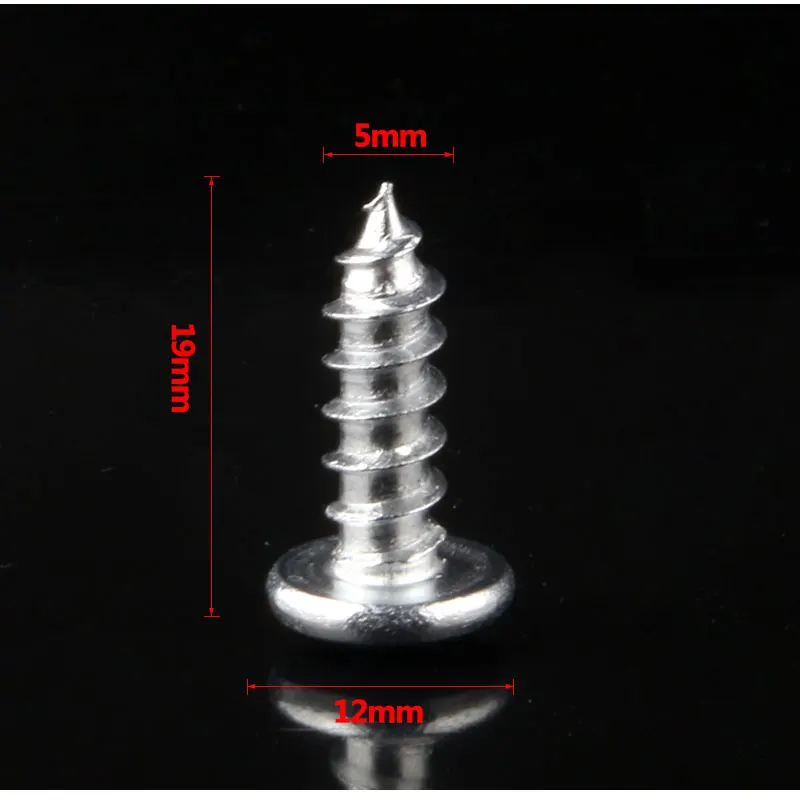 通貨20インチのフィルターボトルネジ5ミリメートル * 19ミリメートルセルフタッピングネジクロス丸頭浄水器フィルターシェルカートリッジ
