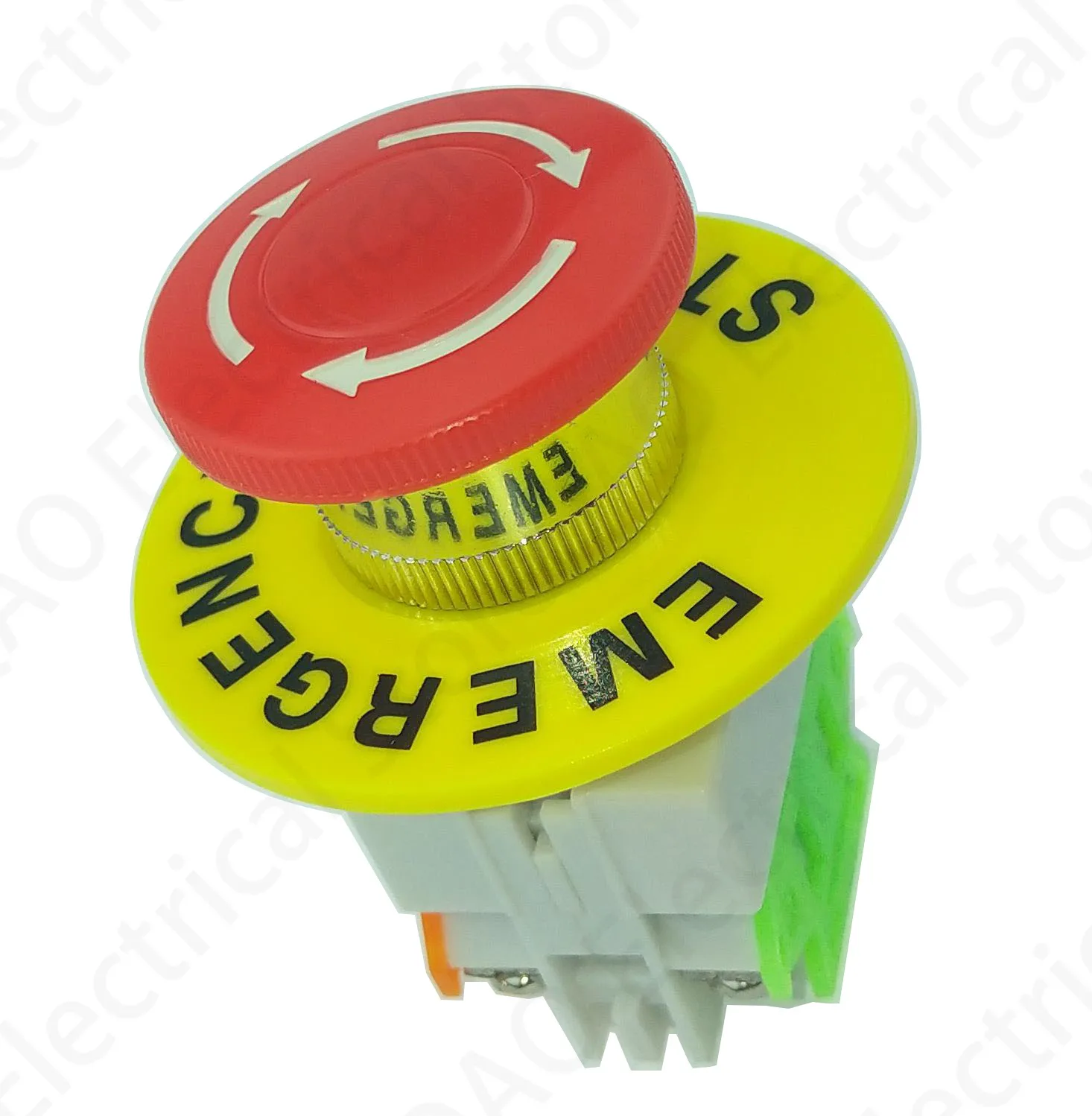 LAY37 Mushroom Cap 1NO 1NC DPST Emergency Stop Push Button Switch AC 660V 10A Switch Equipment Lift Elevator Latching Self Lock