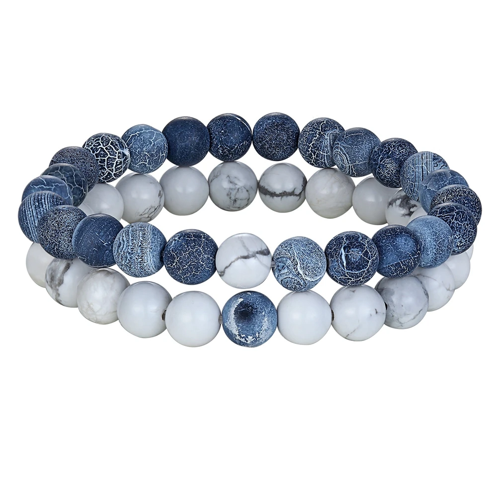 Various Combination Styles Beaded Bracelets for Couples, DIY Gift Box