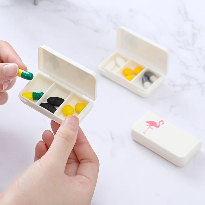 Portable Mini 3 Grids Pill Box Tablet Pill Case Dispenser Medicine Boxes Dispensing Medical Kit Mini Organizer Case