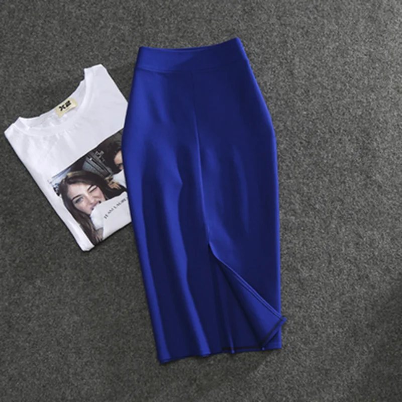 2026 New Women's Pencil Skirts Solid Pur High Waist Slim Fit Girl Summer Office Lady Elastic Female Sexy Tube Faldas PL211