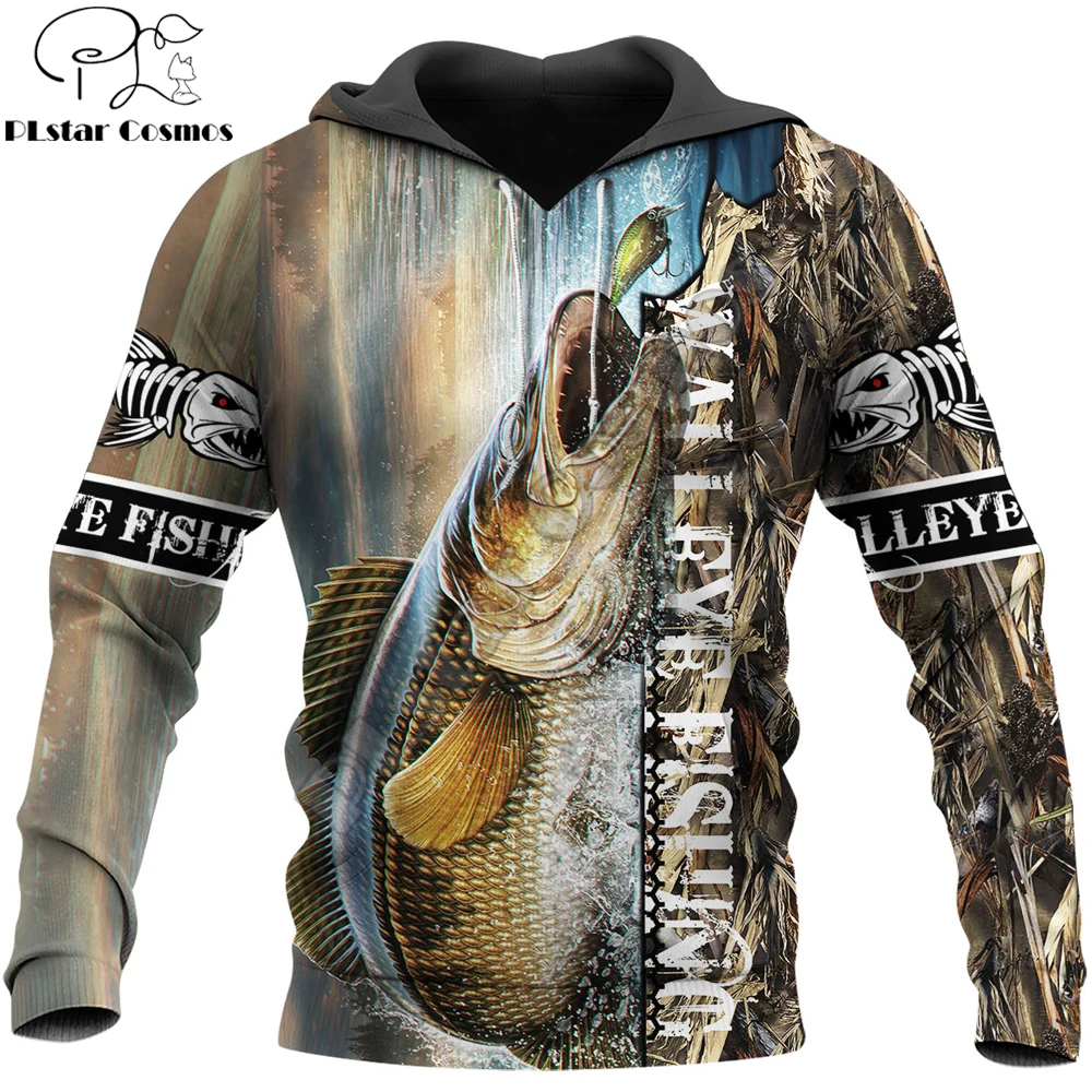 

Walleye Fishing 3D Printed Mens Hoodie Harajuku Streetwear autumn hoodies Sweatshirt Unisex Casual Jacket Tracksuits KJ0112