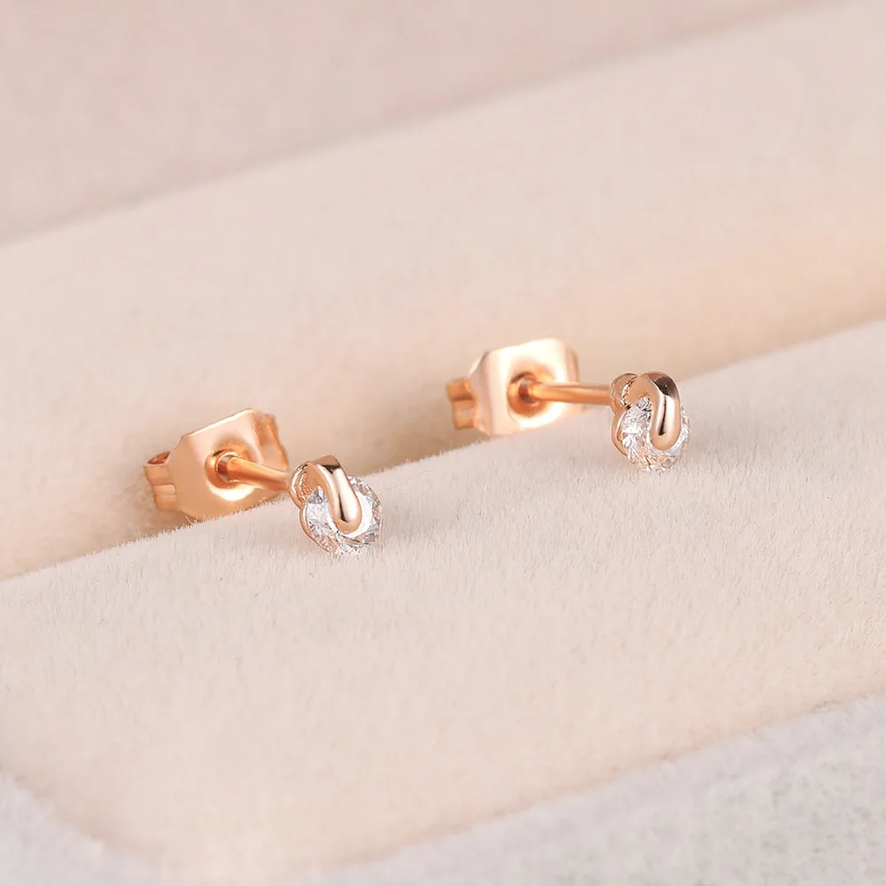 Little Crystal Piercing Ear Stud Earrings For Women Cute Small Zirconia Helix Daith Earing For Girls Accession Fashion Jewelry