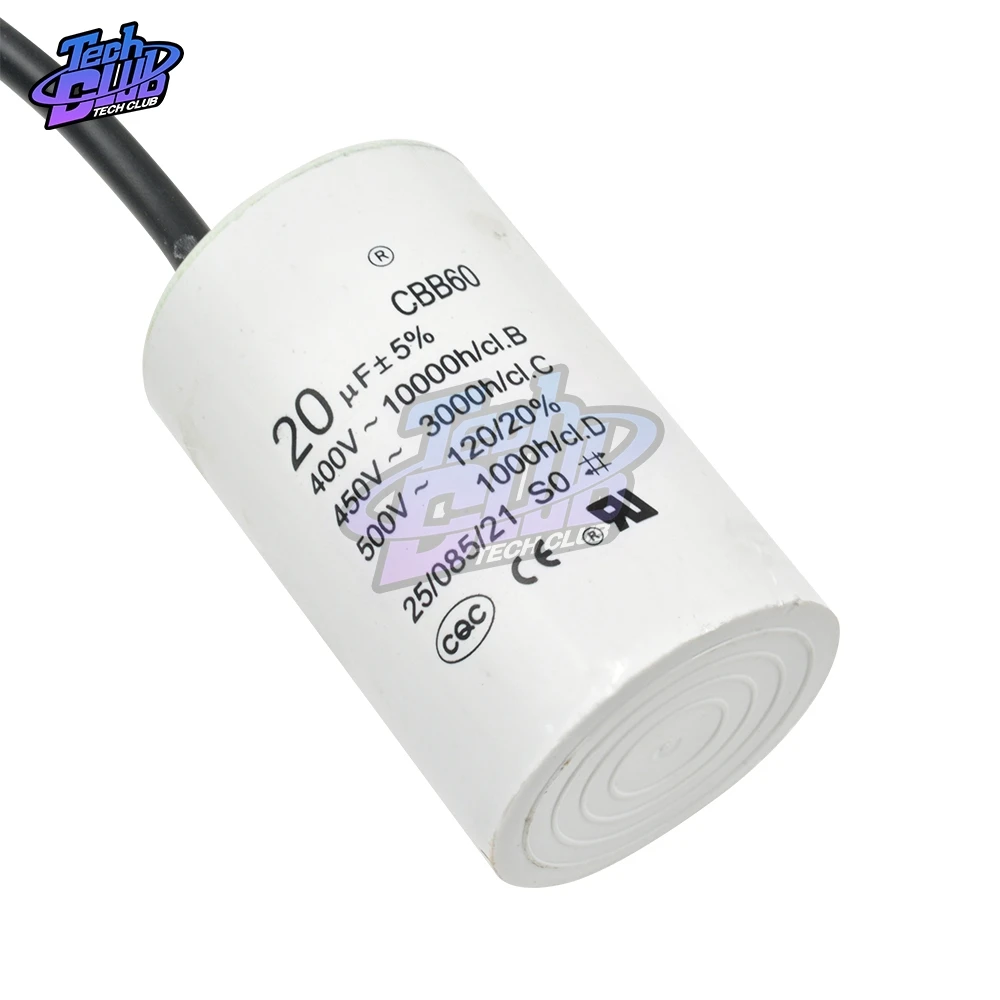400V 450V CBB60 CBB65 10uF 20uF 30uF 40uF 60uF 80uF avviamento del motore avviamento del condensatore di marcia 450VAC avviamento del motore della pompa dell'acqua