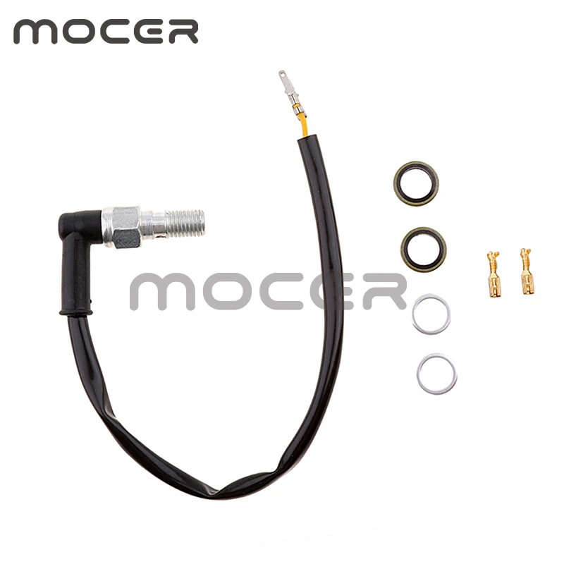

Motorcycle ATV Hydraulic Brake Light Switch Single Line System M10 X 1.25 Pitch Black Anodized Aluminum for Automotive Parts