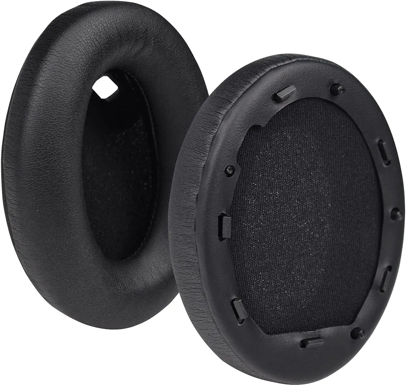 ترقية وسادة وسائد الأذن، غطاء وسادات الأذن البديلة لسماعة الرأس Sony WH-1000XM4 المانعة للضوضاء (أسود مع حامل وسادات الأذن)