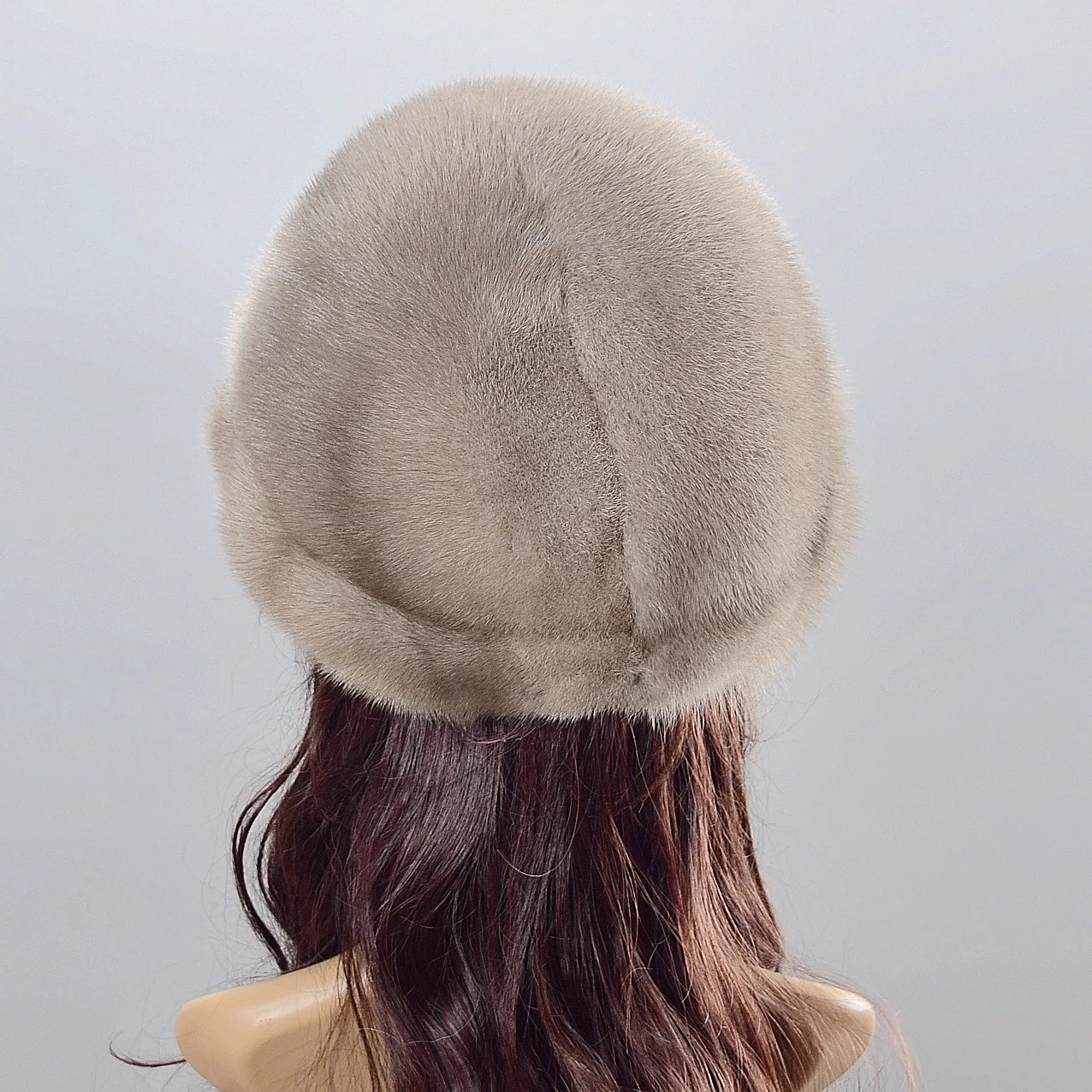 JKP Women\'s Real Mink Fur Hat Winter Keep Warm Whole Mink Hat Ear Protection Female Fashion Leisure Cap Beanie