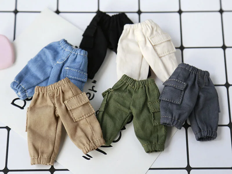 D03-P103 kinderen handgemaakte speelgoed 1/12 ob11 GCS BJD.SD Pop Accessoires poppenkleertjes Overalls broek 1pcs