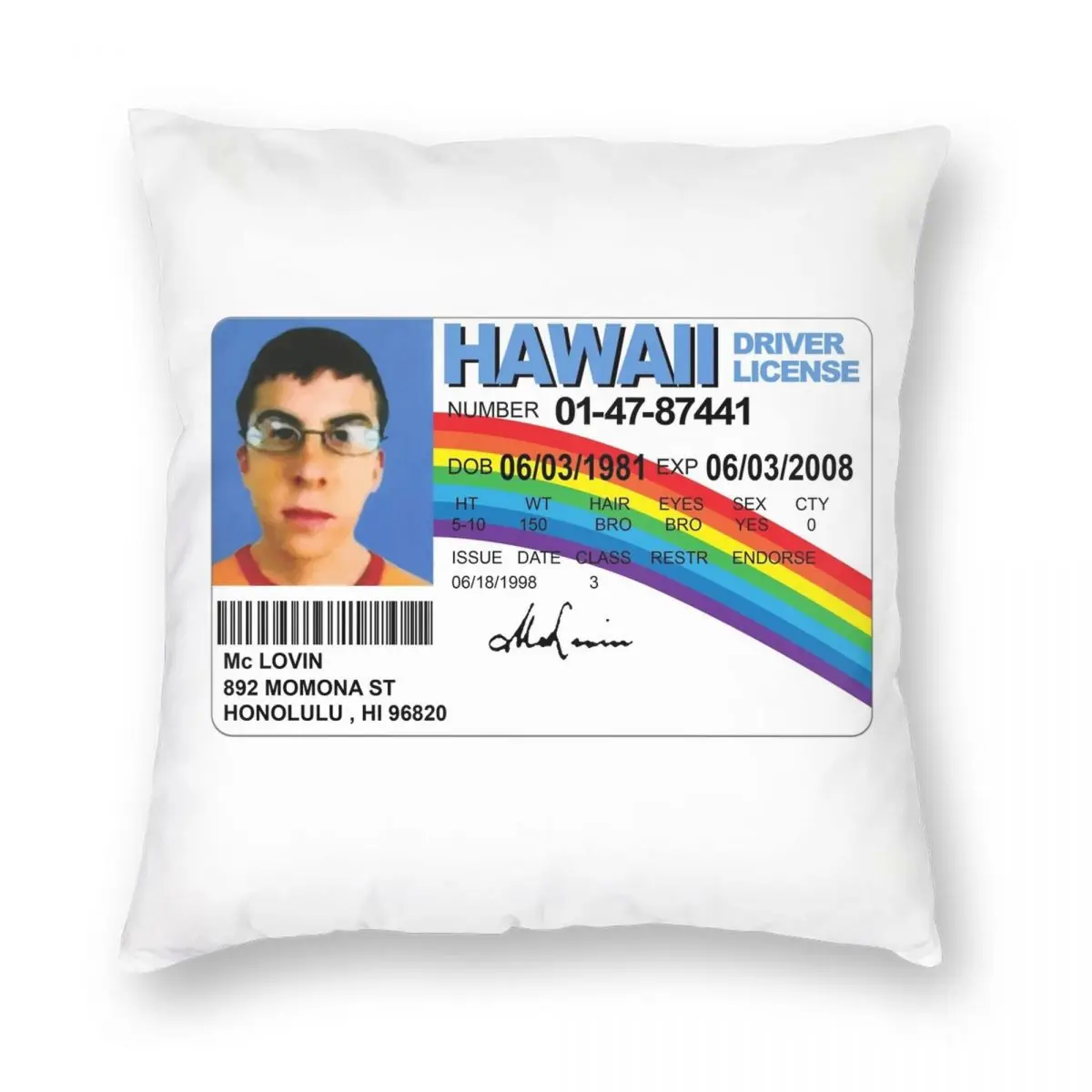 McLovin High Quality Square Pillowcase Polyester Linen Velvet Printed Zip Decor Home Cushion Cover