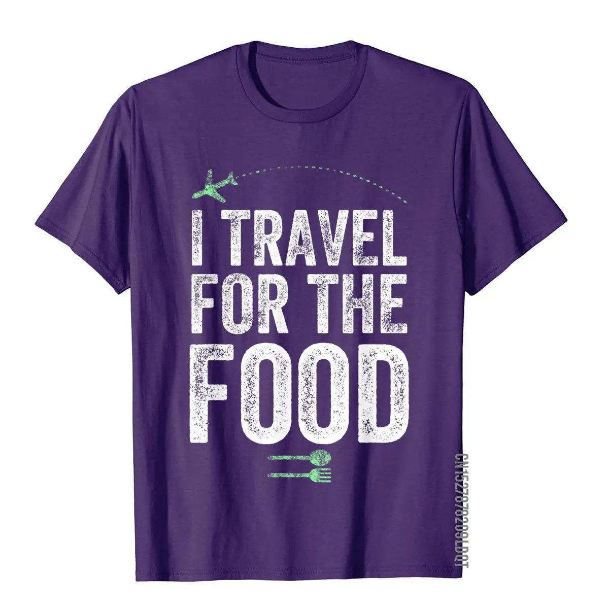 I Travel For The Food T-Shirt - Foodie And Traveler Gift Cotton Fitness Tops Shirt Oversized Youth T Shirt Comics