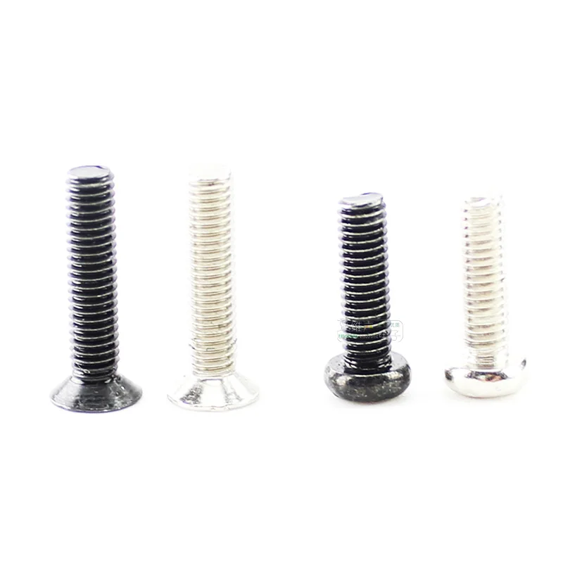 AVSSZ 10 Pairs Audio Video 86 Cabinet Panel D Type Module Socket Round Flat Head Metal Screws & Nuts 3mm O.D 12 14mm Length