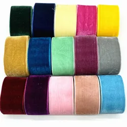 2 yards/lot 40mm Velvet Ribbon Wedding Party Decoration Handmade  Gift Wrapping Hair Bowknot DIY #RoLi