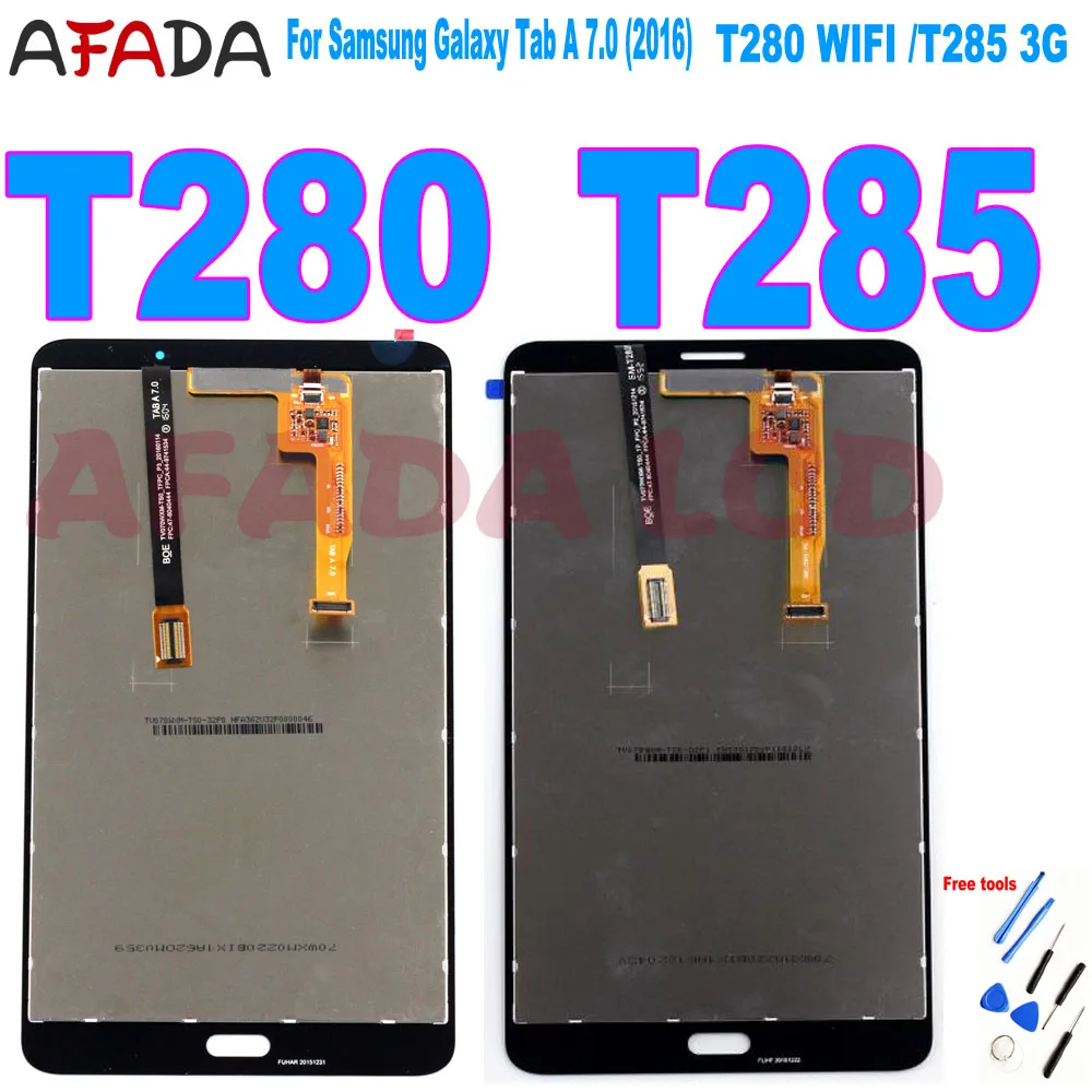 

7" For Samsung Galaxy Tab A 7.0 (2016) SM-T280 SM-T285 T280 T285 LCD Display Touch Screen Digitizer Assembly Screen Replacement