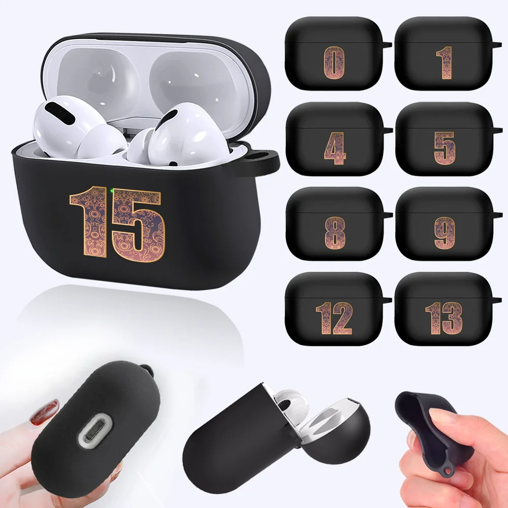 Earphone Case for Apple AirPods Pro A2084 A2083 Black Soft Silicone Wireless Bluetooth Headphones Charging Box Matte Cover