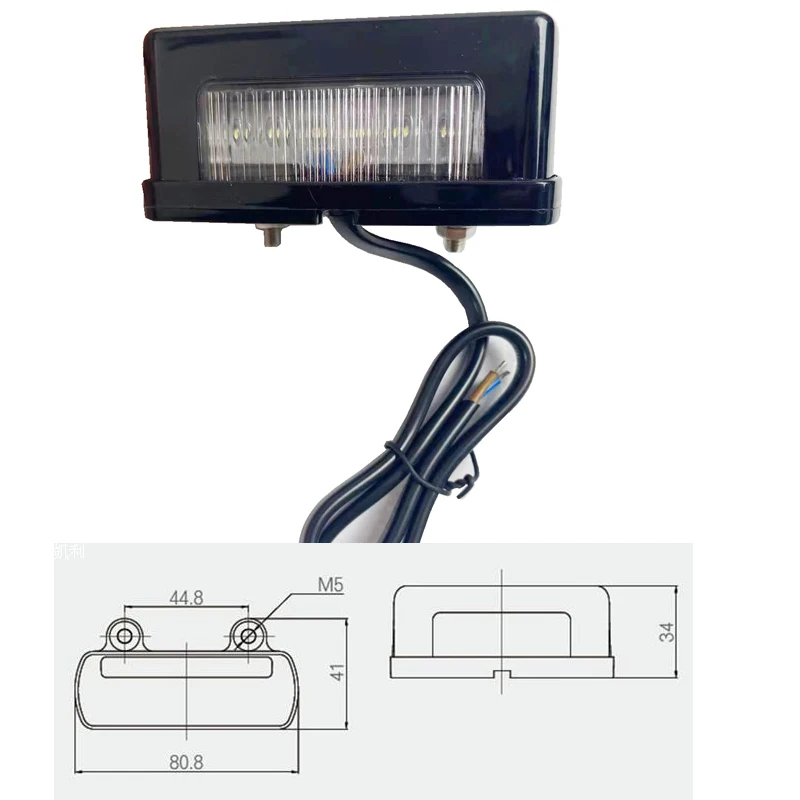 LED Trailer Number Plate Light License Plate Lamp 10-30V Submersible Boat Truck Bus Caravan Camper Accessories RV Parts