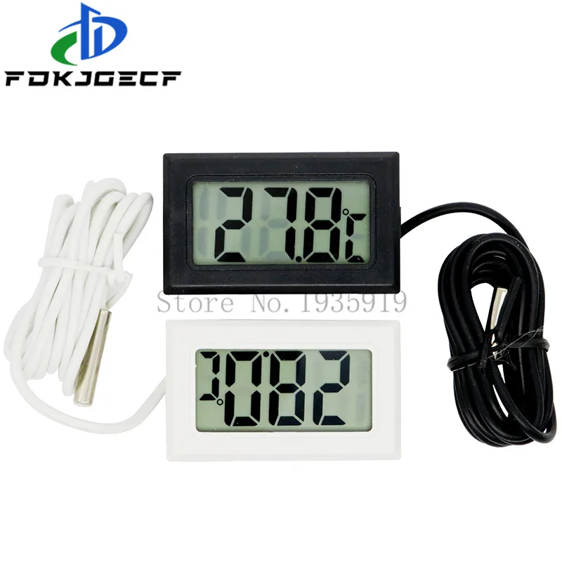 Mini LCD Digital Thermometer for Freezer Temperature -50~110 degree Refrigerator Fridge Thermometer indoor outdoor Probe