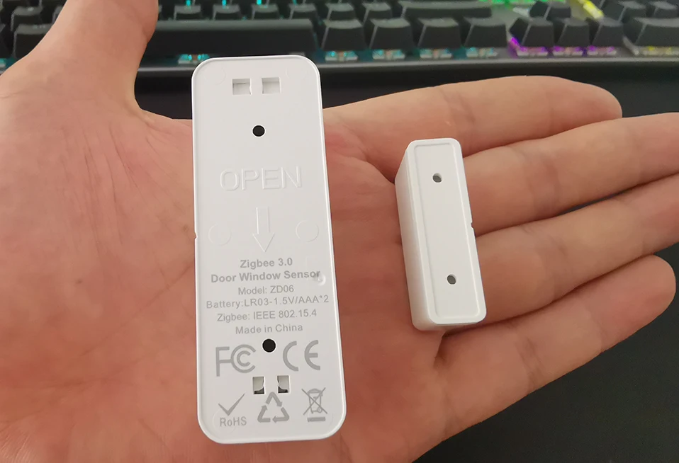 Tuya WiFi Zigbee Türsensor Kontaktsensor Offen Geschlossen Detektor Smart Home Alarm Sicherheitsschutz Arbeiten Sie mit Aleax Smart Life – Detail 15