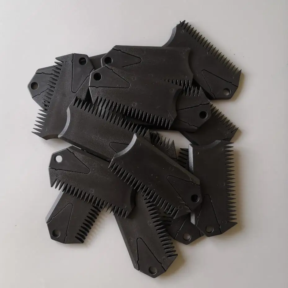 Black plastic surf wax comb with surf fin key whole surf wax comb