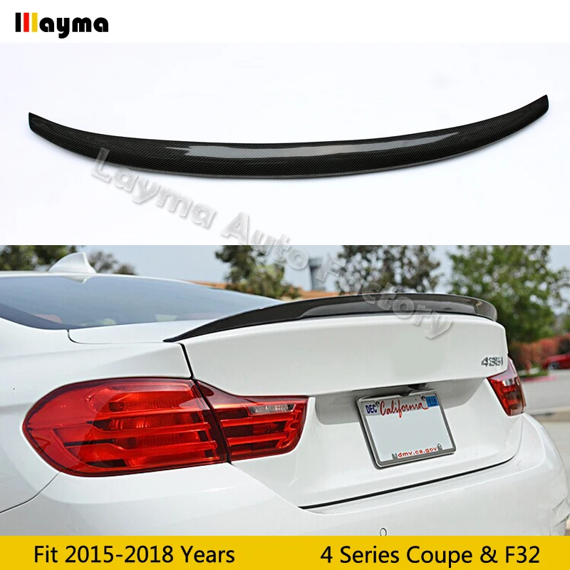 

Performance style Carbon Fiber rear trunk spoiler For BMW 4 Series Coupe F32 420i 425i 428i 430i 2014 - 2018 Car spoiler Wing