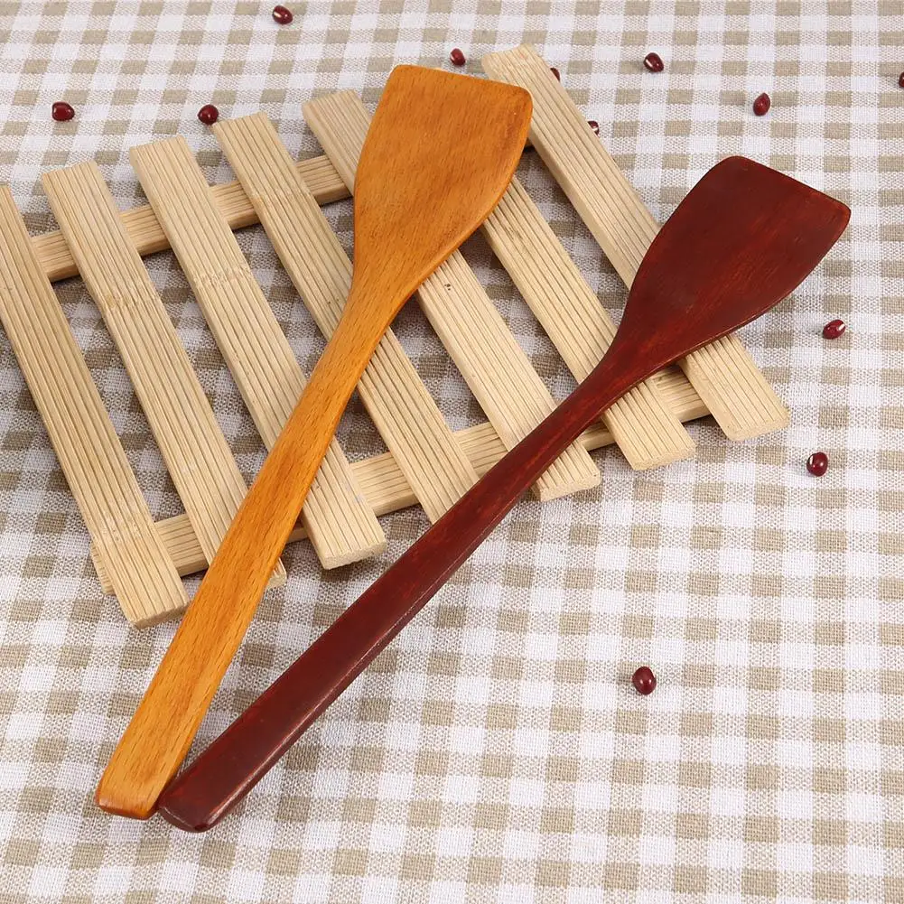 Wooden Non-Stick Scoops Natural Wooden Spatula Turner Fried Shovel Kitchen Utensils Shovel Cooking Tool for the Chef Home Cook