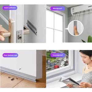 2-48m sürgülü pencere hava sıyırma, ses yalıtımı için kendinden yapışkanlı kesilebilir köpük, altta kapı boşluğu, durdurucu, şerit, conta, beyaz, gri 8 en çok satılan, koli bandı, gri no. 5